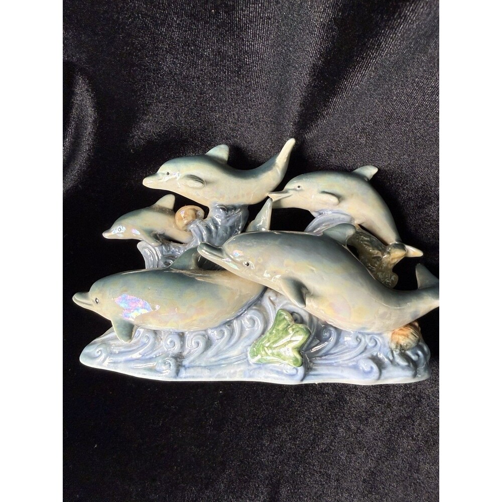 Dolphins Beach Ocean Gulf Island Water Swimming Ceramic Decor
